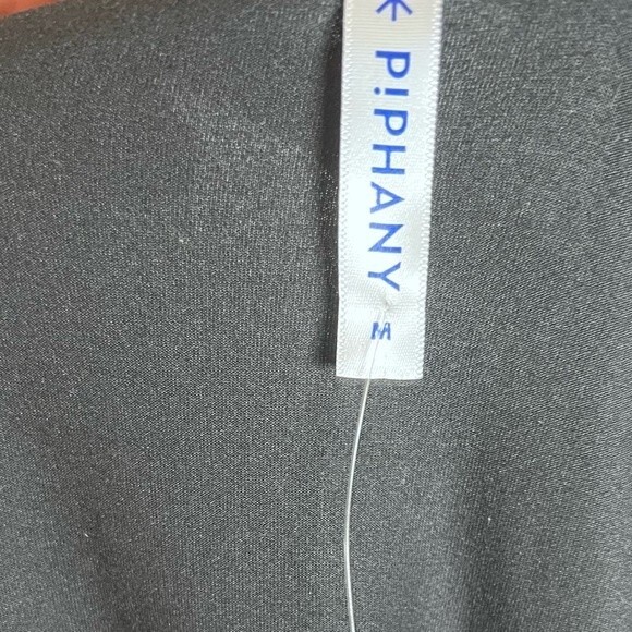 Piphany black Jersey knit tunic top size medium NWT - Picture 4 of 7